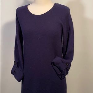 BR blue cashmere sweater dress - S